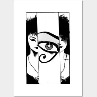 Deathly Eye (black) Posters and Art